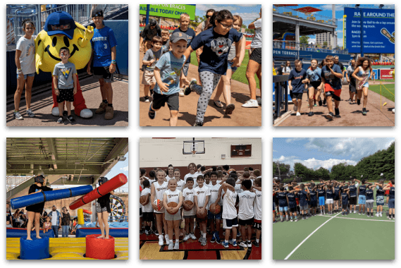 Collage of Simply Orthodontics Wayland team helping local sports team